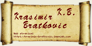 Krasimir Bratković vizit kartica